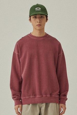 [KAPPY DESIGN] PIGMENT SWEAT SHIRT (BURGUNDY)