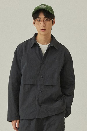 [KAPPY DESIGN] NYLON SHIRT JACKET (CHARCOAL)