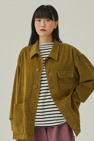 [KAPPY DESIGN] CORDUROY WORK SHIRT JACKET (OLIVE)