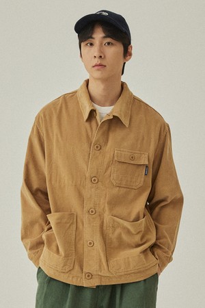 [KAPPY DESIGN] CORDUROY WORK SHIRT JACKET (BEIGE)