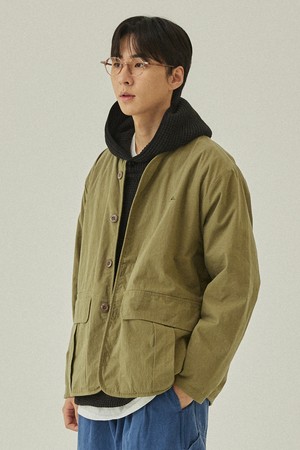 [KAPPY DESIGN] REVERSIBLE UTILITY ROUND JACKET (KHAKI)