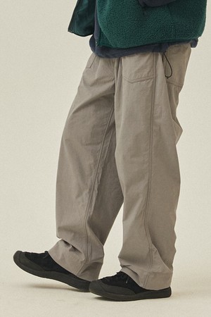 [KAPPY DESIGN] ONE TUCK FATIGUE PADDING PANTS (LIGHT GRAY)