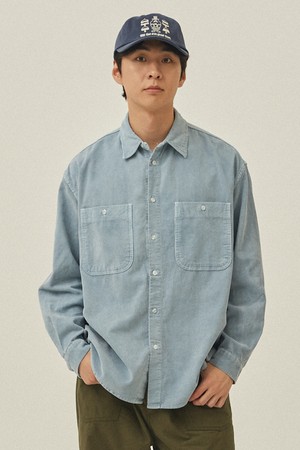 [KAPPY DESIGN] PIGMENT CORDUROY SHIRT (SKY BLUE)