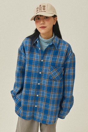 [KAPPY DESIGN] COUNTRY CHECK SHIRT (BLUE)