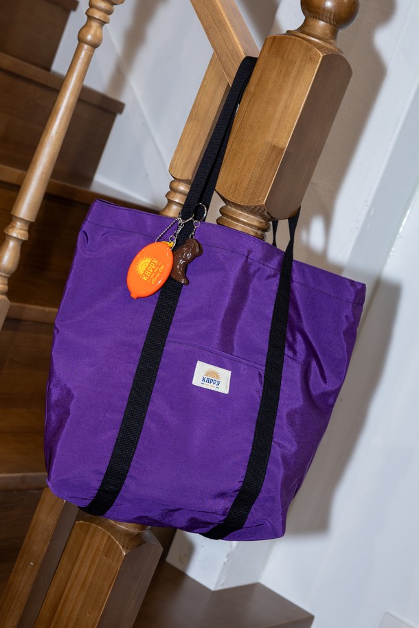 KAPPY DESIGN - 기타가방 - [KAPPY DESIGN] SUNNY WINK NYLON TOTE BAG (PURPLE)