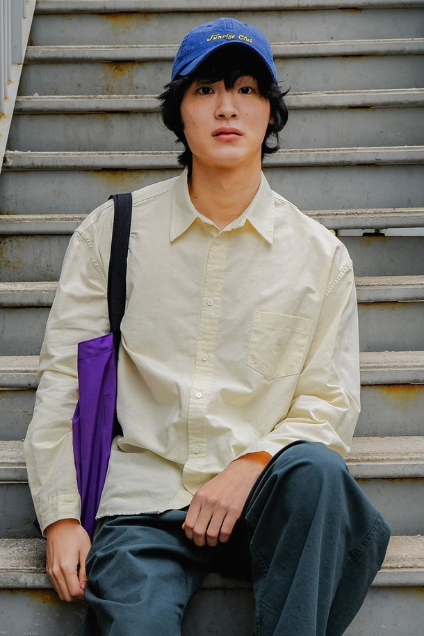 KAPPY DESIGN - 긴팔셔츠 - [KAPPY DESIGN] RELAXED OXFORD SHIRT (CREAM)