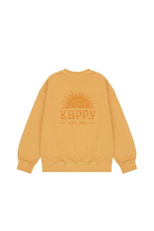 [KAPPY DESIGN] SUNNY WINK PIGMENT SWEAT SHIRT (YELLOW)