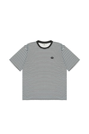 [KAPPY DESIGN] INDIGO STRIPE HALF T-SHIRT (LIGHT BLUE)