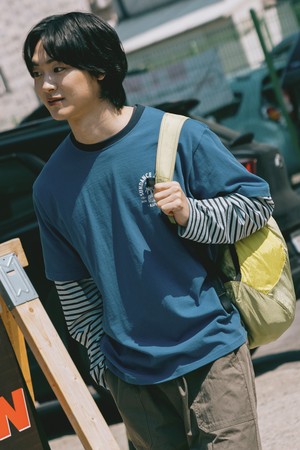 [KAPPY DESIGN]   SUNDANCE RINGER HALF T-SHIRT (BLUE)