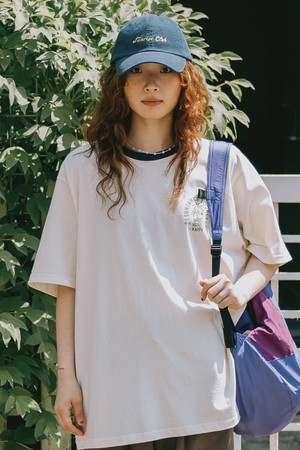 [KAPPY DESIGN]   SUNDANCE RINGER HALF T-SHIRT (CREAM)