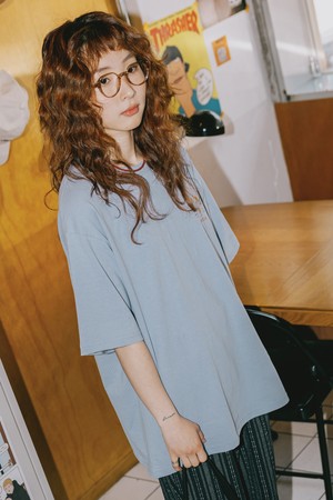 [KAPPY DESIGN] SUNNY MATES HALF T-SHIRT (SKY BLUE)