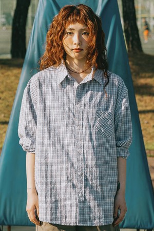 [KAPPY DESIGN] VINTAGE CHECK SHIRT (WHITE)