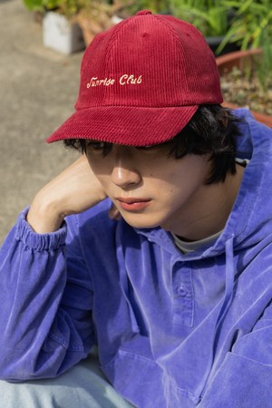 [KAPPY DESIGN] CORDUROY SUNRISE CLUB CAP (RED)