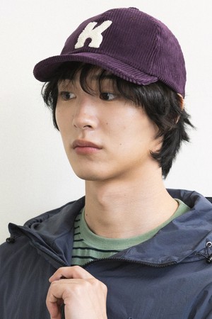 [KAPPY DESIGN] CORDUROY LOGO CAP (PURPLE)