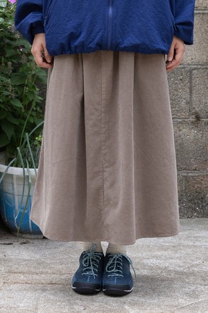 [KAPPY DESIGN] CORDUROY FLARE SKIRT (BEIGE)