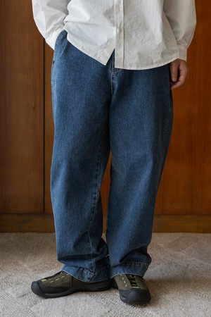 [KAPPY DESIGN] WASHED LOOSE DENIM (MID BLUE)