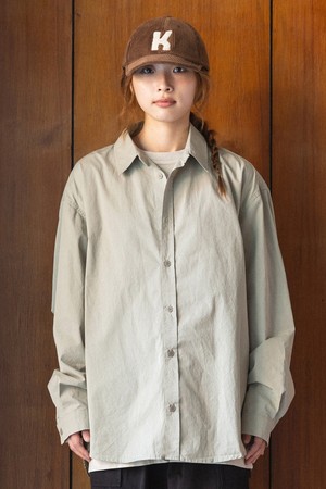 [KAPPY DESIGN] STANDARD COTTON SHIRT (LIGHT KHAKI)