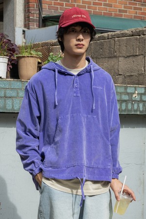 [KAPPY DESIGN] PIGMENT CORDUROY ANORAK (PURPLE)