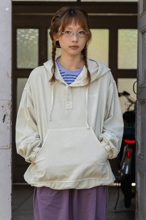 [KAPPY DESIGN] PIGMENT CORDUROY ANORAK (CREAM)