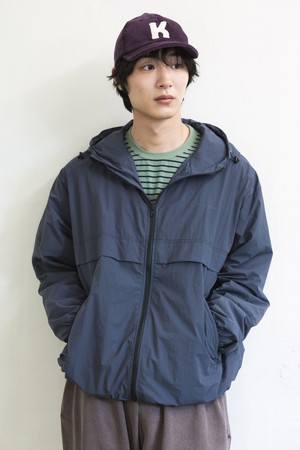 [KAPPY DESIGN] NYLON SUN GUARD WINDBREAKER (CHARCOAL)