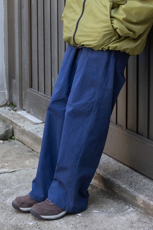[KAPPY DESIGN] TWO TUCK WIDE PANTS (BLUE)