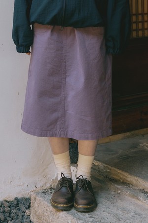 [KAPPY DESIGN] COTTON FATIGUE SKIRT (PURPLE)