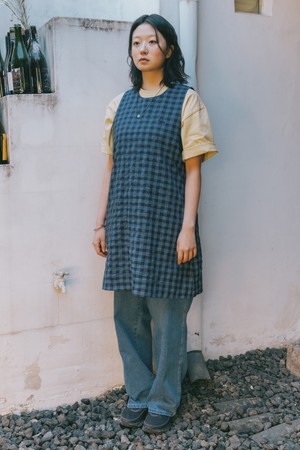 [KAPPY DESIGN] LAYERED DRESS (BLUE CHECK)