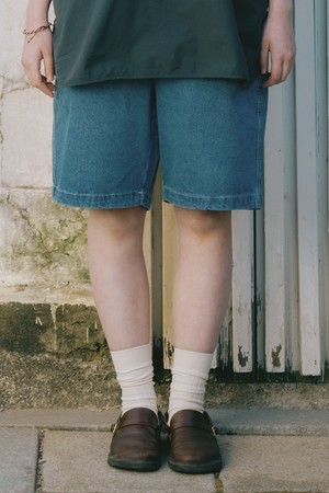 [KAPPY DESIGN] STANDARD RECYCLE HALF DENIM (BLUE)