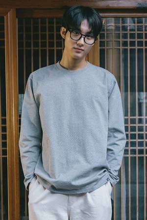 [KAPPY DESIGN] BASIC COTTON LONG SLEEVE (GRAY)