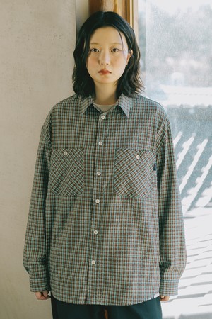 [KAPPY DESIGN] VINTAGE POCKET CHECK SHIRT (BLUE)