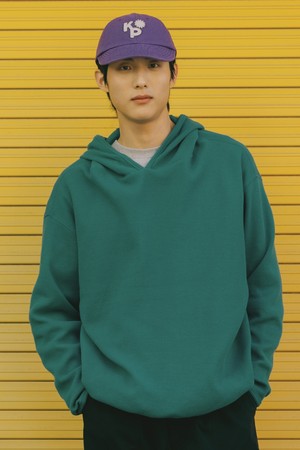 [KAPPY DESIGN] LIGHT WAFFLE HOODIE (TEAL GREEN)