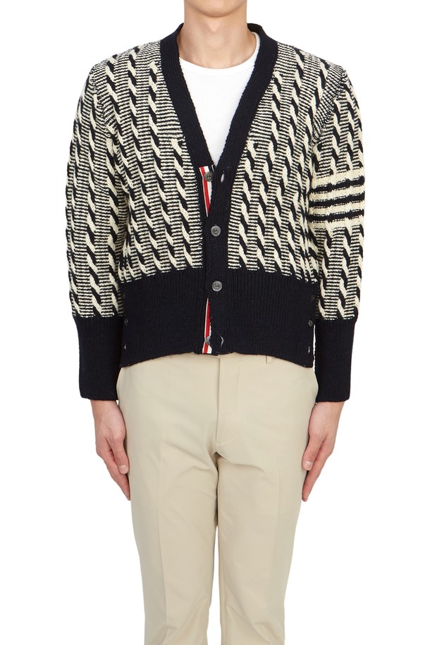 THOM BROWNE - 니트 - 톰브라운 남성 가디건 MKC486A Y1506 415