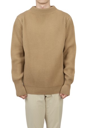 안데르센 안데르센 네이비 NAVY CREWNECK CAMEL 남자 크루넥 니트 스웨터 레귤러핏