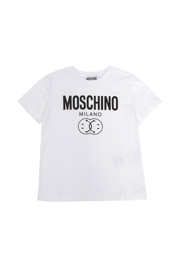 MOSCHINO - 키즈상의 - 모스키노키즈 반팔티셔츠 HUM04O LAA02 10101 (성인착용가능)