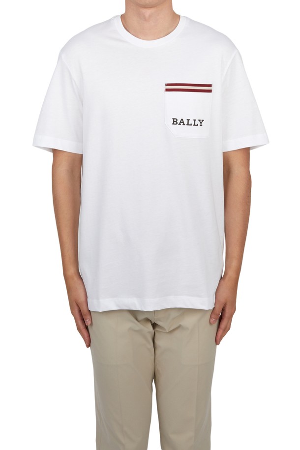 BALLY - 반팔티셔츠 - 발리 남성 반팔티셔츠 M5OU589F 7S319 O 108