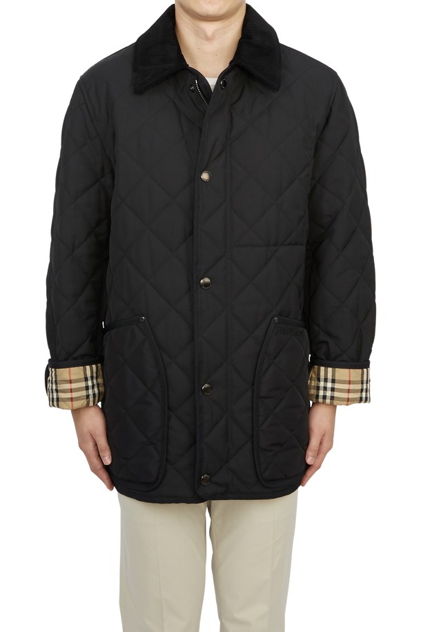 BURBERRY - 다운/패딩 - 버버리 코듀로이 남성 퀼팅 자켓 LANFORD 8096447 A1189