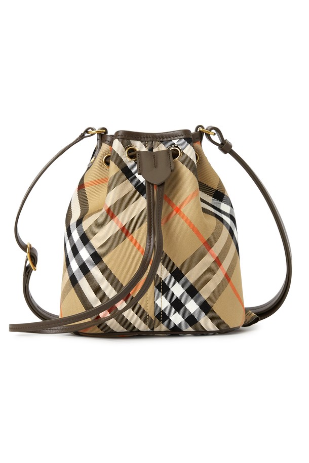 BURBERRY - 숄더백 - 버버리 체크 여성 버킷백 MN DRAWSTRING BUCKET 8093804