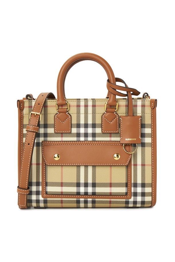 BURBERRY - 토트백 - 버버리 프레야 체크 여성 토트백 MN FREYA TOTE 8097566