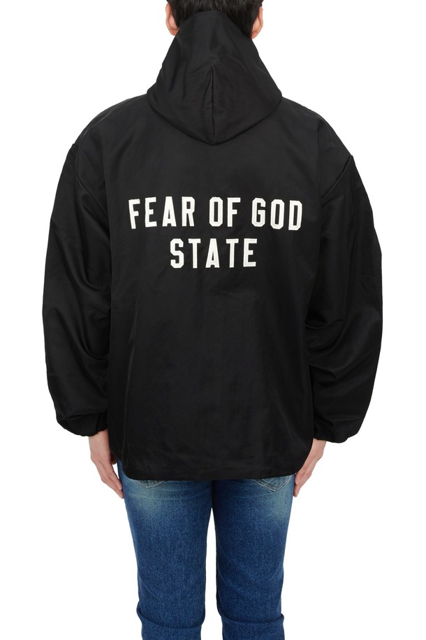 FEAR OF GOD - 아노락/바람막이 - 피어오브갓 에센셜 남성 후드 자켓 202BT246370F BLACK