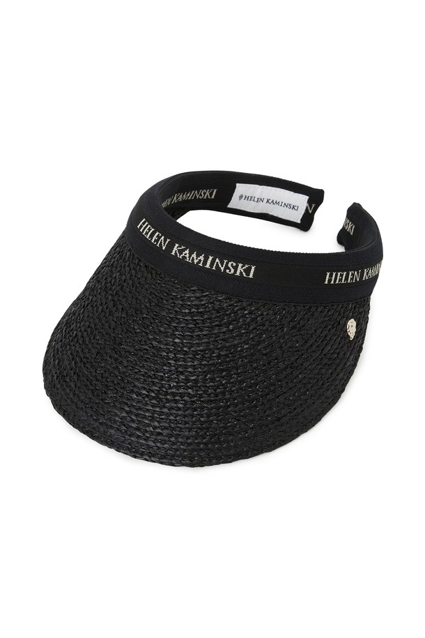 HELEN KAMINSKI - 모자 - 헬렌카민스키 비앙카 여성 바이저 HAT50265 CHARCOAL BLACK LOGO