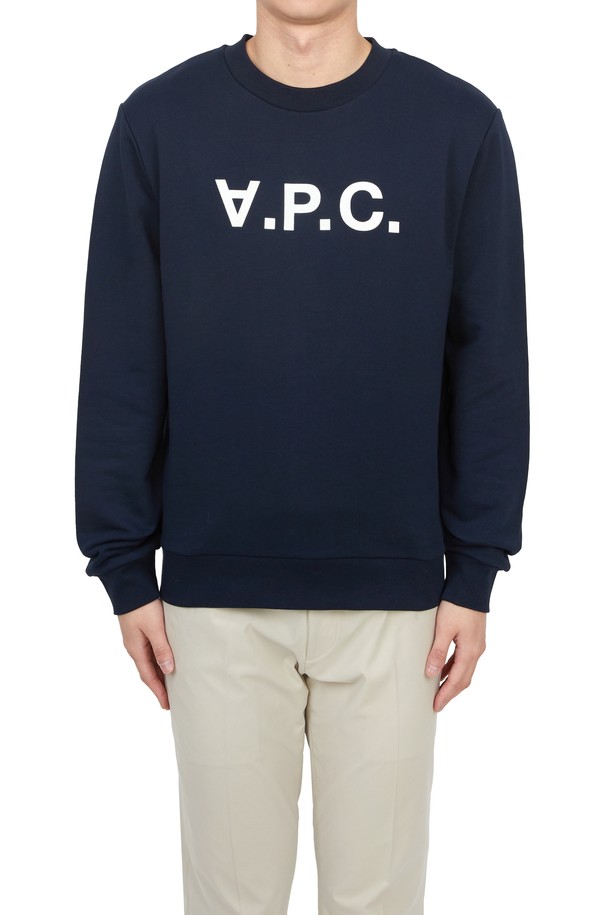 A.P.C. - 긴팔티셔츠 - 아페쎄 남성 맨투맨 COHBN M27907 TIQ DARK NAVY ECRU