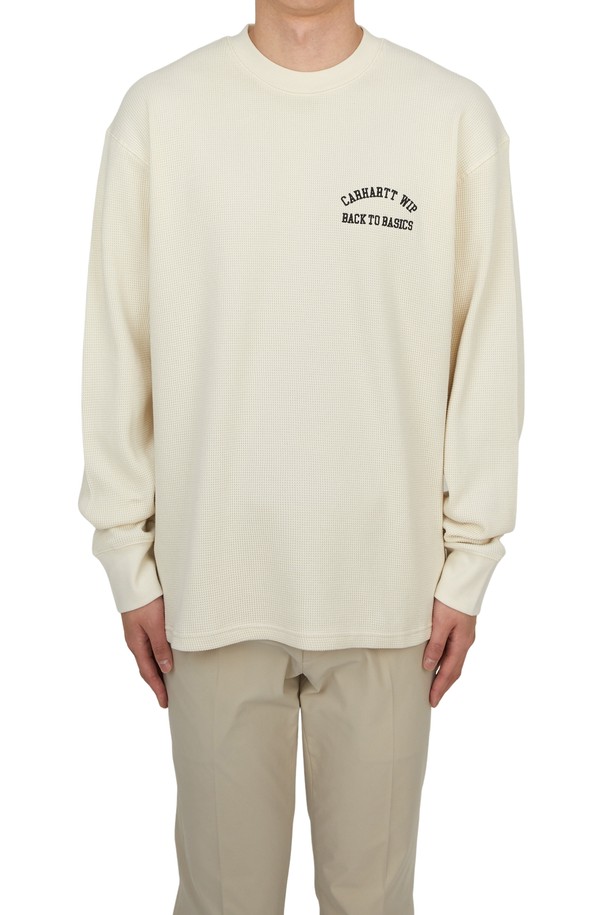 Carhartt WIP - 긴팔티셔츠 - 칼하트윕 베이직 스크립트 남성 티셔츠 I033985 1K6XX