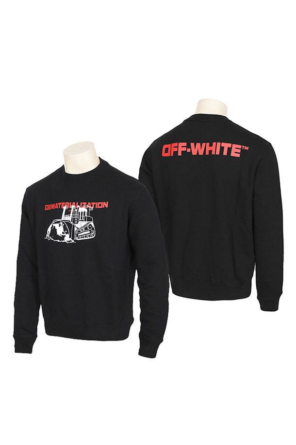 OFF-WHITE - 긴팔티셔츠 - 오프화이트 기모 맨투맨 OMBA025R21FLE0061025 DEMATERIALIZATION 스웨트셔츠