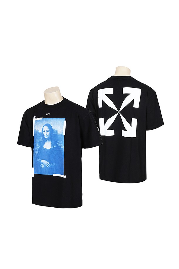 OFF-WHITE - 반팔티셔츠 - 오프화이트 반팔티셔츠 OMAA038R21JER0011001 모나리자 오버 S/S