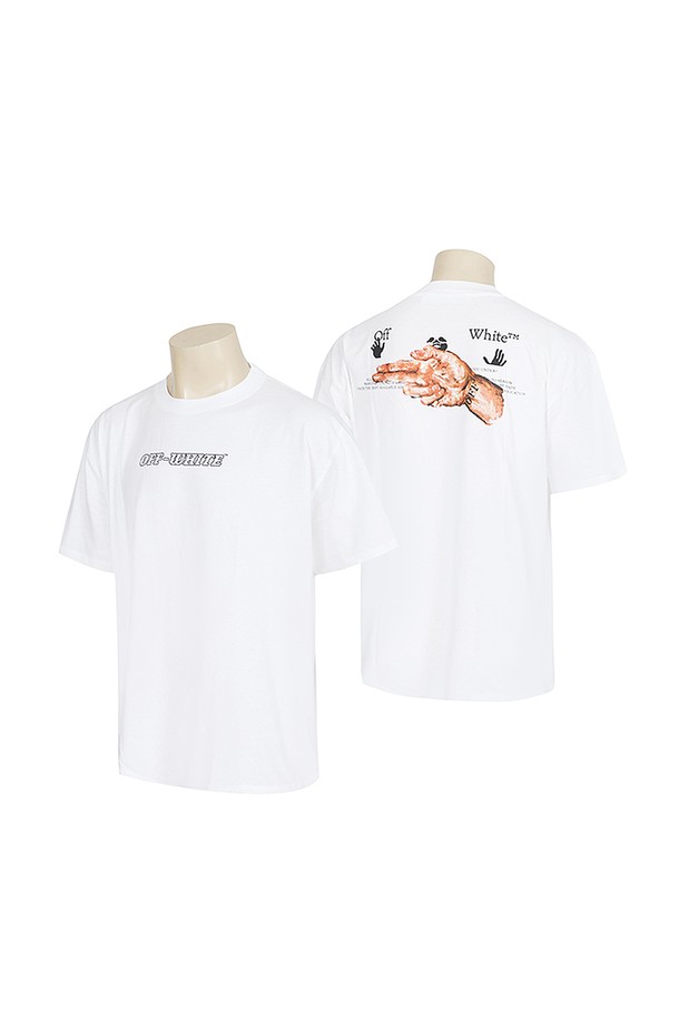 OFF-WHITE - 반팔티셔츠 - 오프화이트 반팔티셔츠 OMAA038R21JER0090131 파스칼 페인팅 오버 S/S