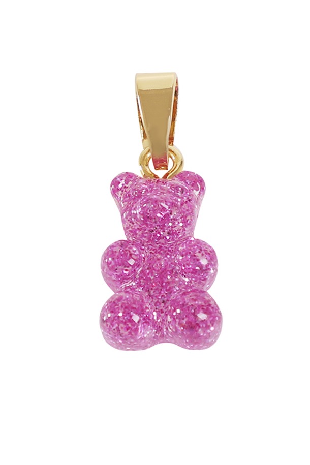 CRYSTAL HAZE - 목걸이 - 크리스탈 헤이즈 펜던트 Classic Notalgia Bear Pendant - Magenta (CCT-Magenta)