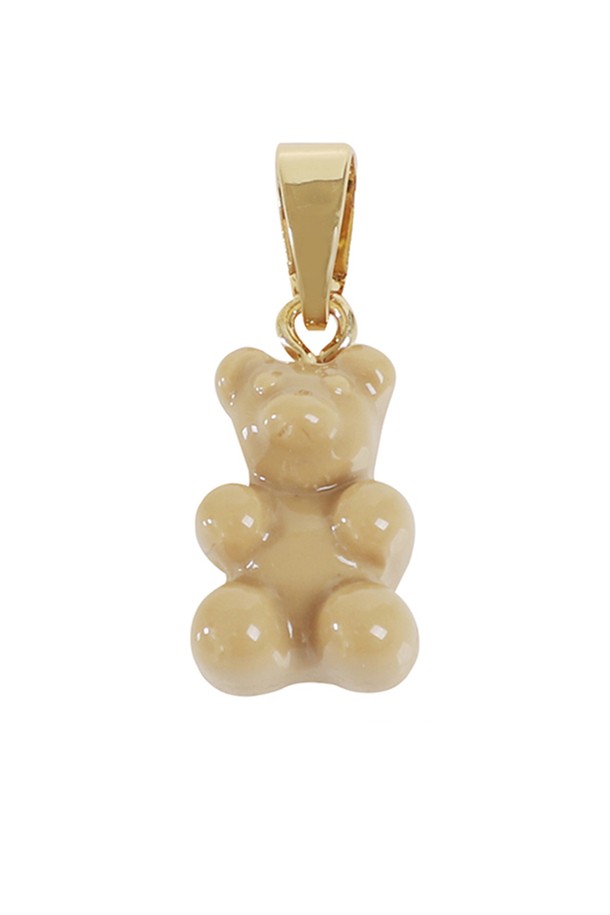 CRYSTAL HAZE - 목걸이 - 크리스탈 헤이즈 펜던트 Classic Notalgia Bear Pendant - Salt Carmel (CCT-SaltCarmel)