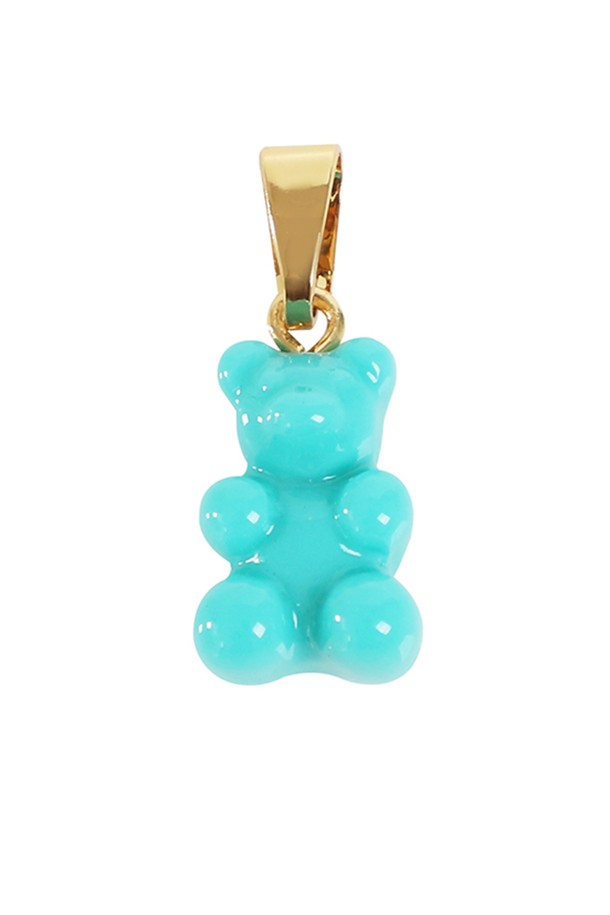 CRYSTAL HAZE - 목걸이 - 크리스탈 헤이즈 펜던트 Classic Notalgia Bear Pendant - Mykonos Blue (CCT-MykonosBlue)