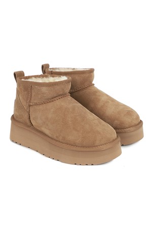 오즈어그웨어 미니 양털 부츠 UGG 클래식 플랫폼 울트라 (OUW101P-CHESTNUT)