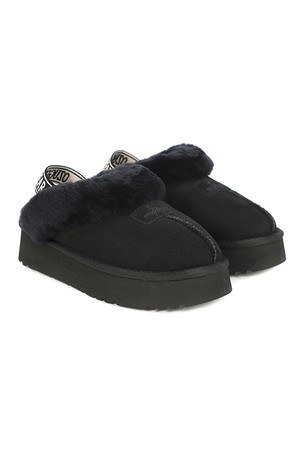 오즈어그웨어 양털 슬리퍼 UGG 코케트 백스트랩 플랫폼 (OUW111PEB-BLACK)